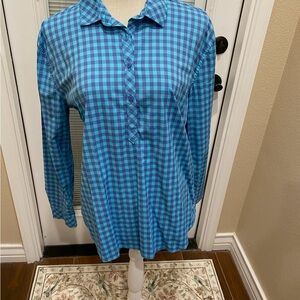 Southern Tide Blue Plaid Button Down Shirt